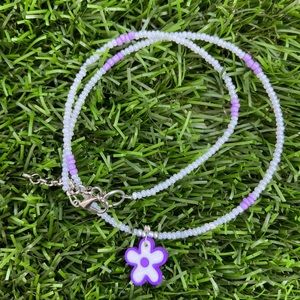 Purple Daisy Necklace